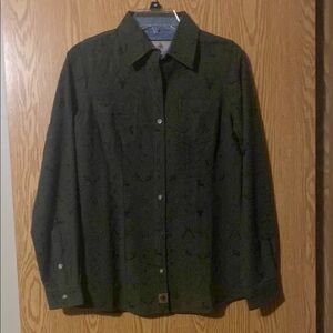 Legendary Whitetails Olive Green Button-Up Shirt